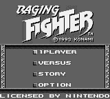 Raging Fighter Title Screen